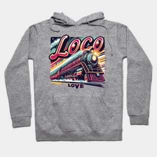 Train Vintage, Loco Love Hoodie